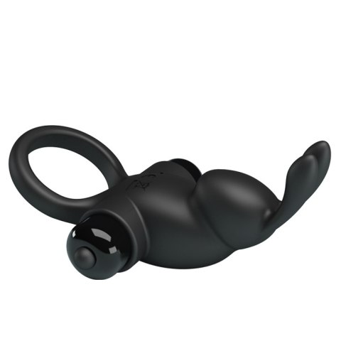 Wibrujący pierścień erekcyjny - VIBRANT PENIS RING I Black Pretty Love