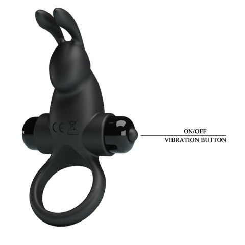 Wibrujący pierścień erekcyjny - VIBRANT PENIS RING I Black Pretty Love