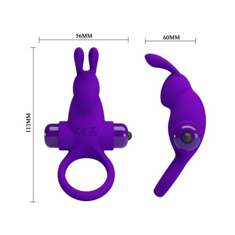 Wibrujący pierścień erekcyjny - VIBRANT PENIS RING I Purple Pretty Love