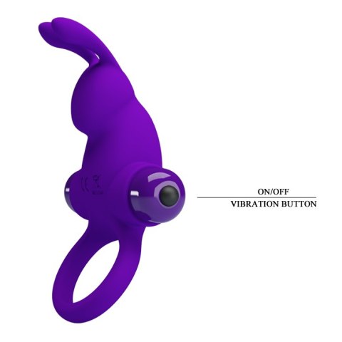 Wibrujący pierścień erekcyjny - VIBRANT PENIS RING I Purple Pretty Love