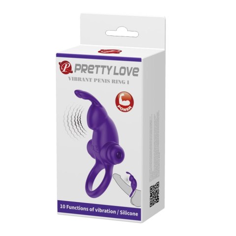 Wibrujący pierścień erekcyjny - VIBRANT PENIS RING I Purple Pretty Love