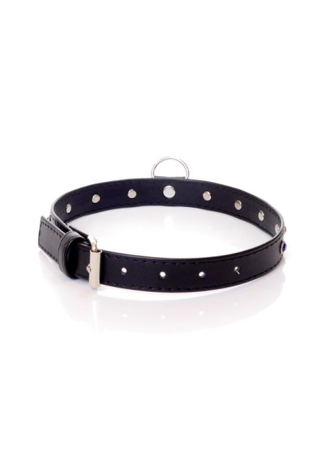 Obroża - Series Collar - 2 cm navy blue crystal Fetish B - Series