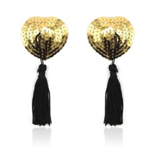 Heart shine nipples tassels (oro) Toyz4lovers