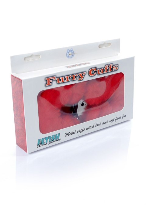 Kajdanki Fetish B - Series- Furry Cuffs Red Fetish B - Series