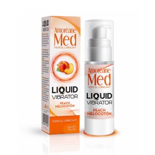 Żel/sprej-Liquid Vibrator Peach 30ml. Amoreane