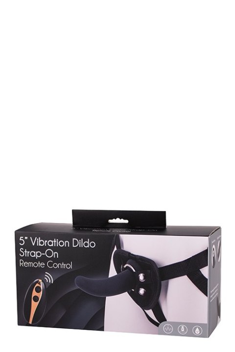 5INCH VIBRATION DILDO STRAP-ON BLACK Seven Creations