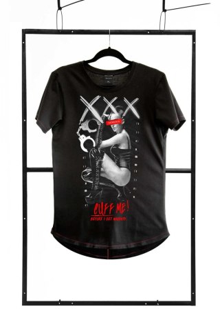 T-shirt men black S fashion Demoniq