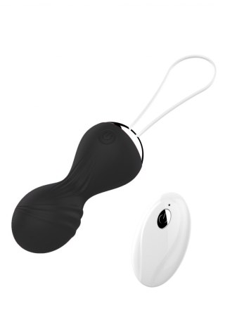 Wibrujące Kulki Kegla - Vibrating Silicone Kegel Balls USB 10 Function / Remote control -Black B - Series Magic