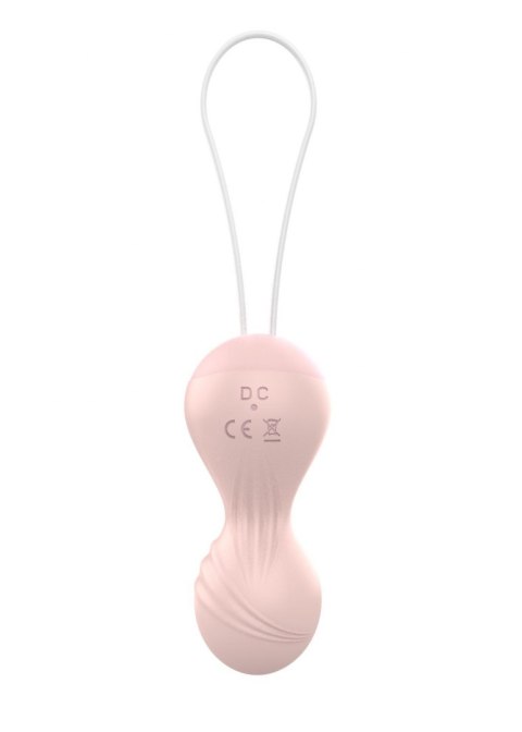 Wibrujace Kulki Gejszy - Vibrating Silicone Kegel Balls USB 10 Function / Remote control -Flesh B - Series Magic