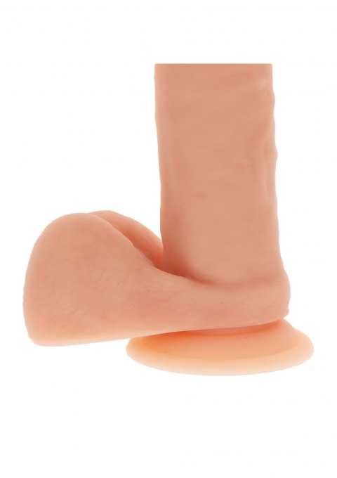 Silicone Dildo 8 Inch w Balls Light skin tone ToyJoy