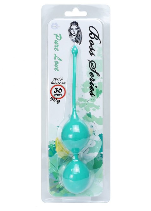 Kulki Kegla - Silicone Kegel Balls 36mm 90g Green - B - Series B - Series Femme