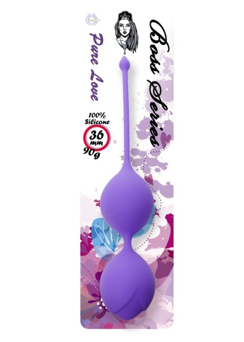 Kulki Kegla - Silicone Kegel Balls 36mm 90g Purple - B - Series B - Series Femme