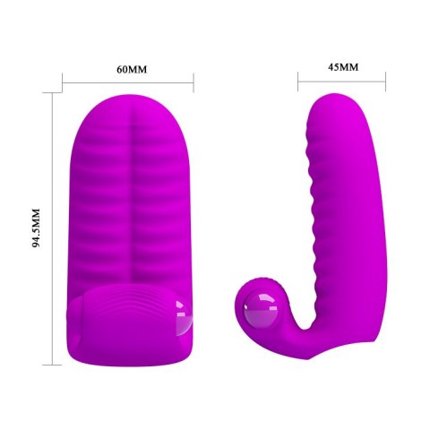 PRETTY LOVE - Abbott Double finger silicone Vibrator Pretty Love