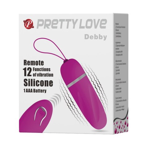 Wibrujące Jajko z pilotem - PRETTY LOVE - DEBBY 12 functions Pretty Love