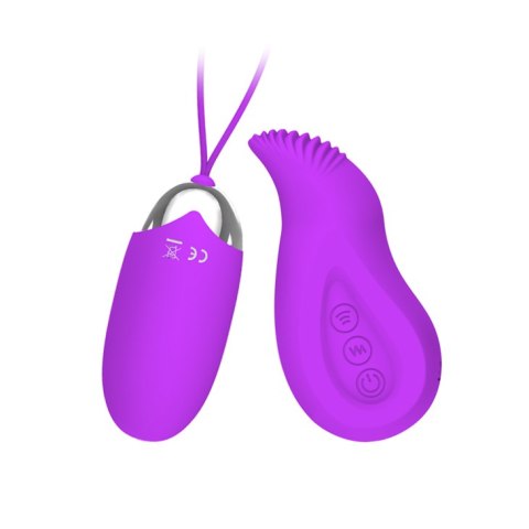 Wibrujące Jajko i Wibrujący Pilot - EDEN USB 12 suction functions Pretty Love