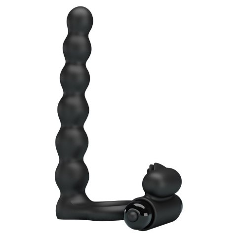 Wibrujący pierścień erekcyjny z analnym dildo - Hercules Penis Sheath III Pretty Love