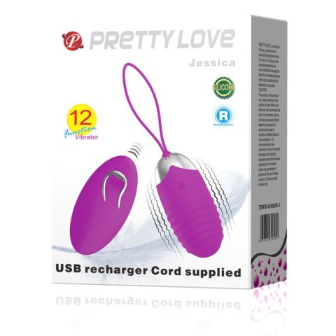 Wibrujące Jajko z pilotem - JESSICA USB 12 functions Pretty Love