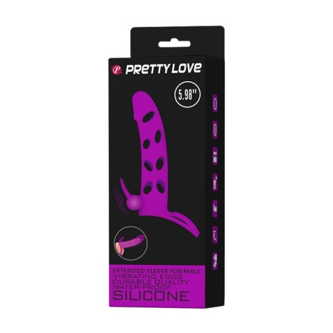 PRETTY LOVE - Vibrating Penis Sleeve with Ball Strap Pretty Love