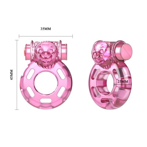 BAILE - Vibrating Cock Ring Bear Pink Baile