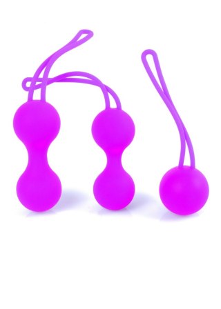 Zestaw Kulek Kegla - Silicone Kegal Balls Set - Purple B - Series HeavyFun