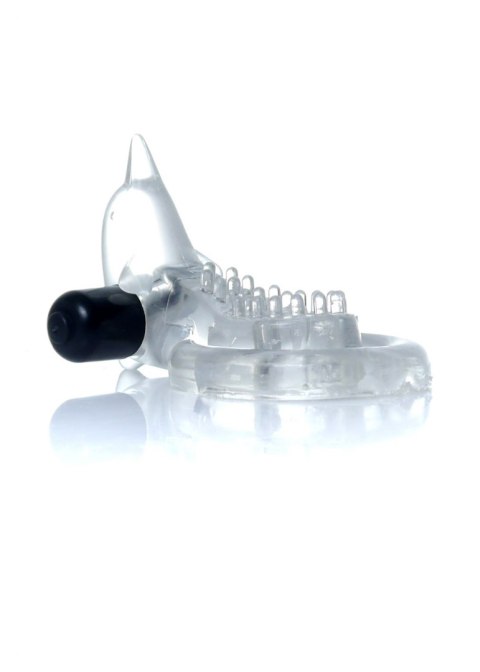 Pierścień-Dolphin Vibro CockRing Clear B - Series EasyLove