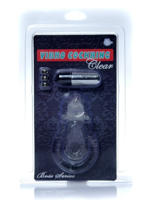 Pierścień-Dolphin Vibro CockRing Clear B - Series EasyLove