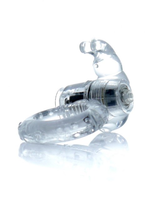 Wibrujący Pierścień Erekcyjny - Rabbit Vibro CockRing Clear B - Series EasyLove