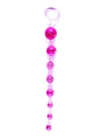 Plug/kulki-Jelly Anal 10 Beads Pink B - Series EasyLove