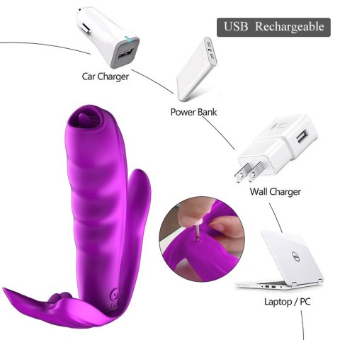 Stymulator-Silicone Panty Vibrator USB 7 Function / Heating B - Series Fox