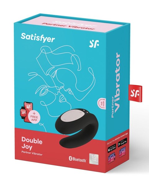 Wibrator - Double Joy Partner Vibrator Black Satisfyer