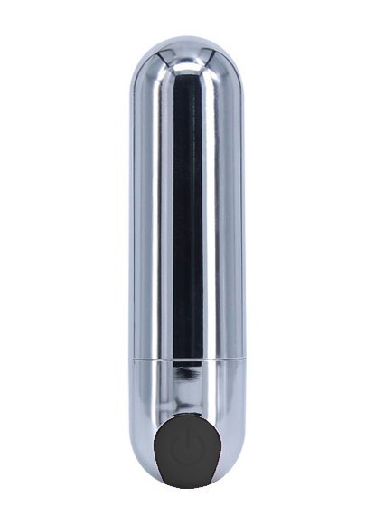 Wibrator Pocisk - Strong Bullet Vibrator Silver/Black USB 10 Function B - Series Magic