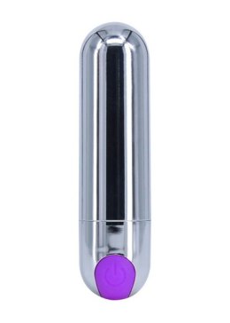 Wibrator-Strong Bullet Vibrator Silver/Purple USB 10 Function B - Series Magic
