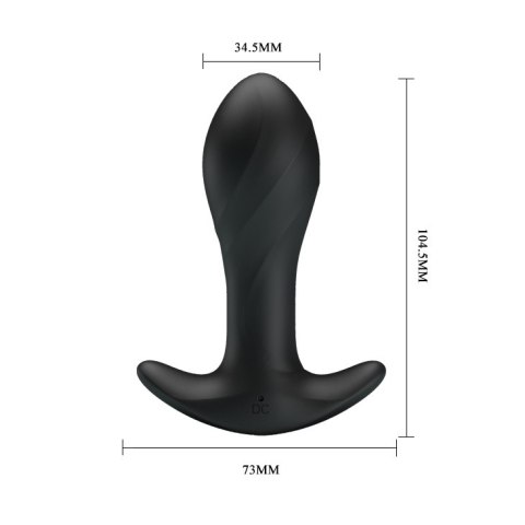 Wibrujący korek analny - PRETTY LOVE - Anal Plug Massager 12 Functions USB Pretty Love