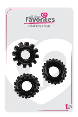 ALL TIME FAVORITES SET OF 3 COCKRINGS BLACK Dream Toys