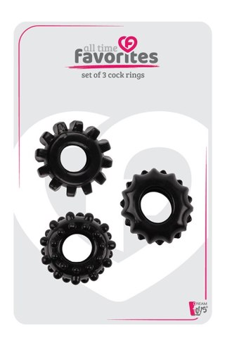 ALL TIME FAVORITES SET OF 3 COCKRINGS BLACK TONGA