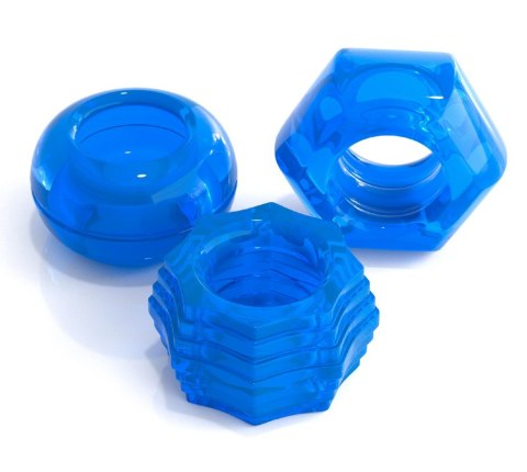 C Deluxe Cock Ring Set Blue Classix