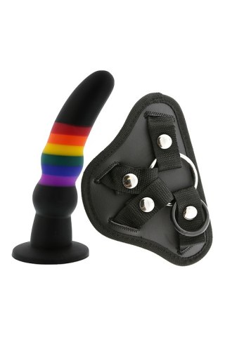 COLOURFUL LOVE STRAP ON SOLID DILDO Dream Toys