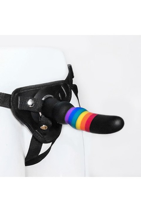 COLOURFUL LOVE STRAP ON SOLID DILDO Dream Toys