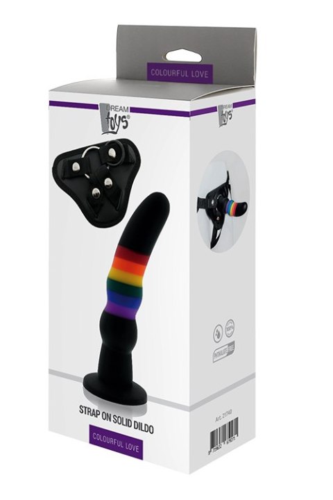 COLOURFUL LOVE STRAP ON SOLID DILDO Dream Toys