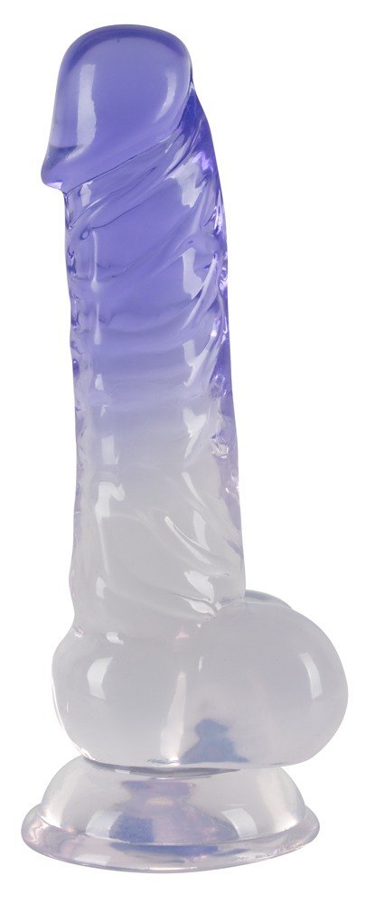 Crystal Clear Dildo with balls Crystal