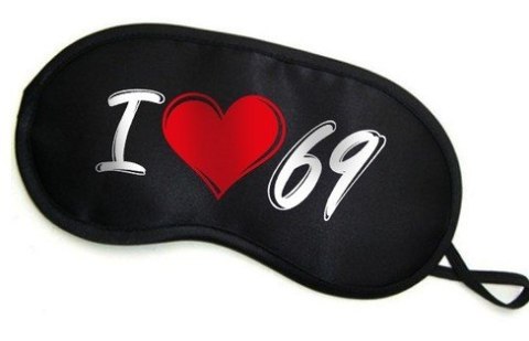 Maska- Opaska na oczy ""I LOVE 69"" Grammi