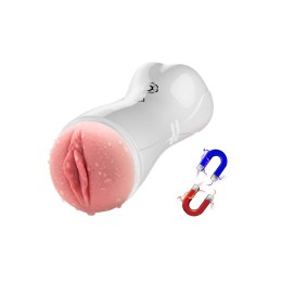 Masturbator - B - Series - Vibrating and Flashing Masturbation Cup USB 7+7 Function / Talk Mode (White) B - Series Fox