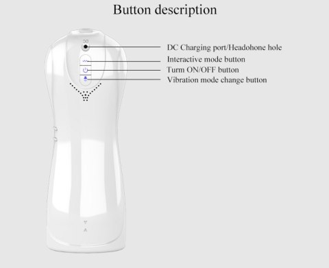 Masturbator - B - Series - Vibrating and Flashing Masturbation Cup USB 7+7 Function / Talk Mode (White) B - Series Fox