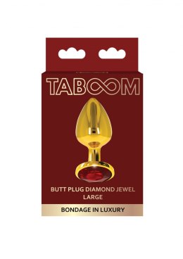 Butt Plug With Diamond Jewel L Gold Taboom