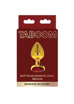Butt Plug With Diamond Jewel M Gold Taboom