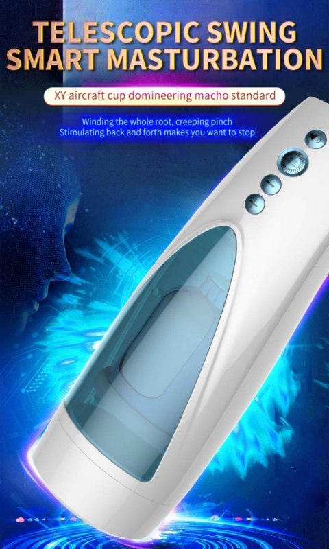 Masturbator - Vibrating, Rotating and Flashing Masturbation USB 10+10 Function / Talk Mode B - Series Fox