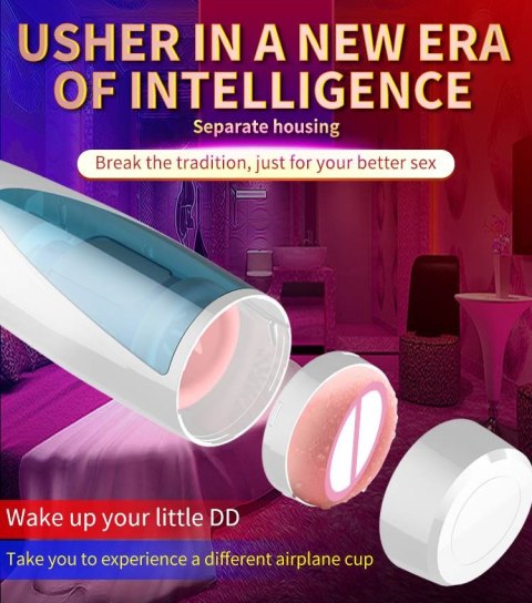 Masturbator - Vibrating, Rotating and Flashing Masturbation USB 10+10 Function / Talk Mode B - Series Fox