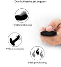 Wibrator-Silicone Massager USB 7 Function + Pulsator / Heating BLACK B - Series Fox