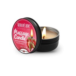 Świeca- Massage Candle Sparkling Strawberry 30ml Amoreane