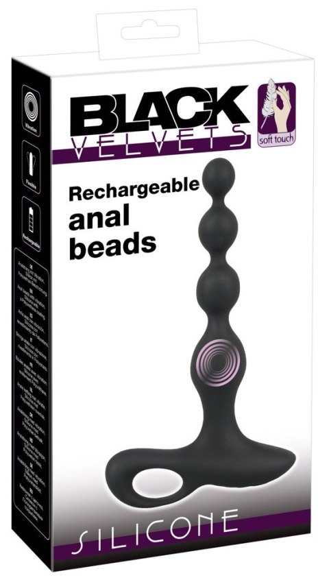 BV Vibrating Anal Beads Black Velvets